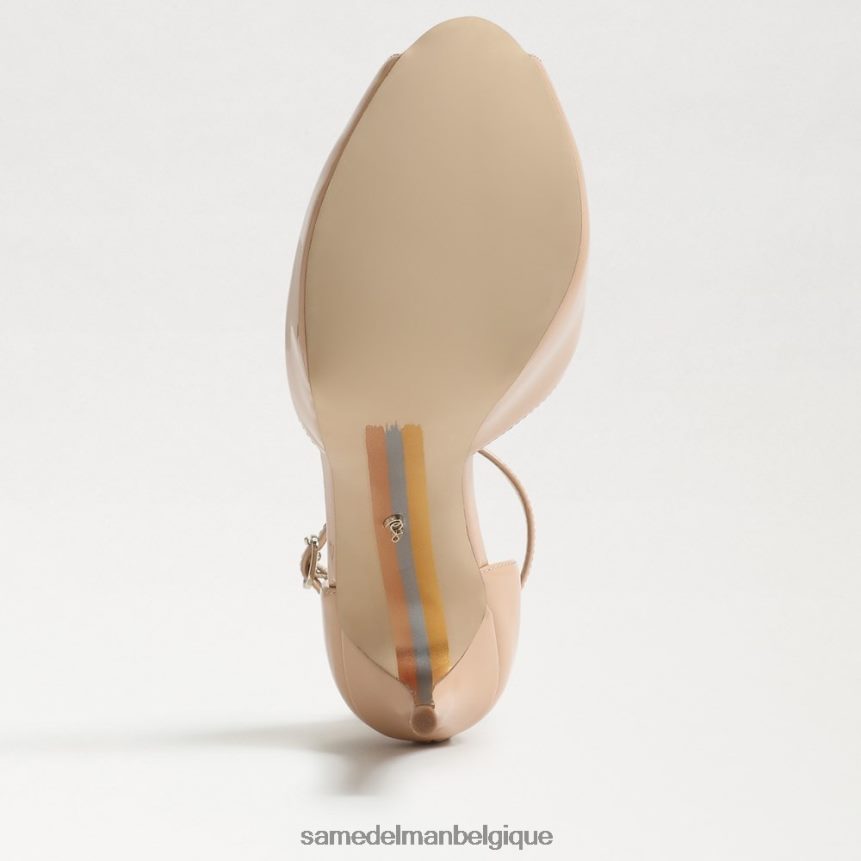 talon plateforme peep toe florence Sam Edelman femmes vernis beige blush JZ0XZ0768 chaussure