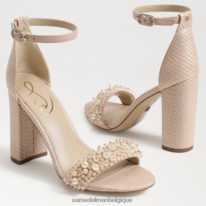 yaro perla sandale à talon carré Sam Edelman femmes bronzage chaud JZ0XZ0617 chaussure