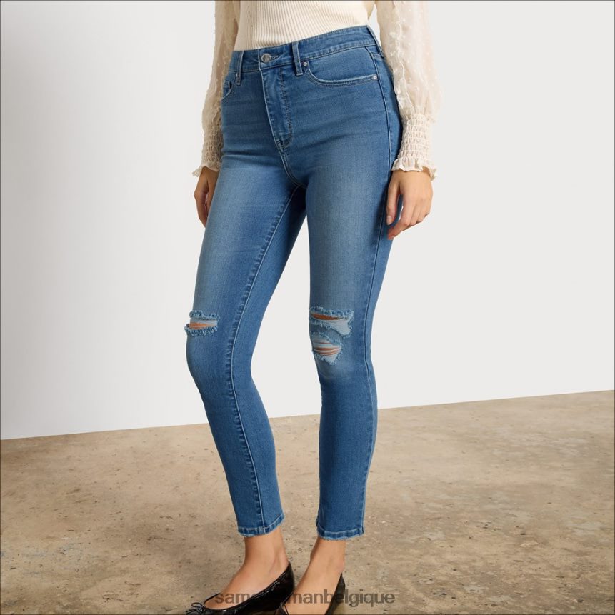 pantalon droit slim taille haute Sam Edelman femmes route océanique JZ0XZ01229 vêtements