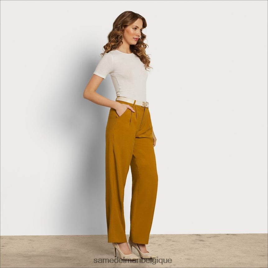 pantalon large taille haute Codie Sam Edelman femmes brun JZ0XZ01210 vêtements
