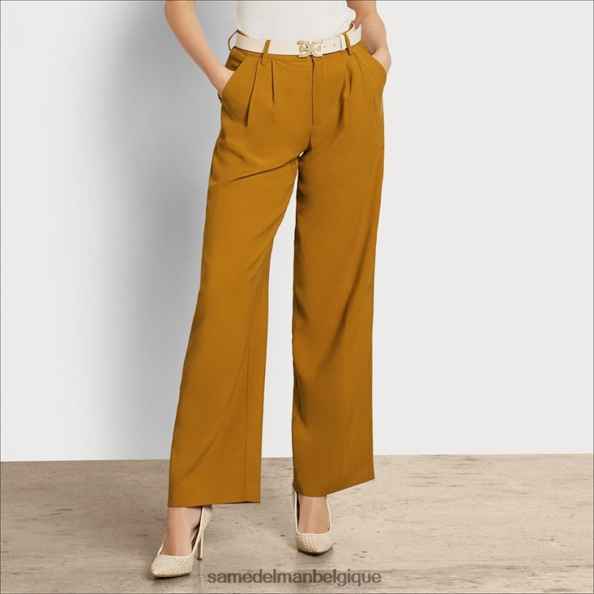 pantalon large taille haute Codie Sam Edelman femmes brun JZ0XZ01210 vêtements