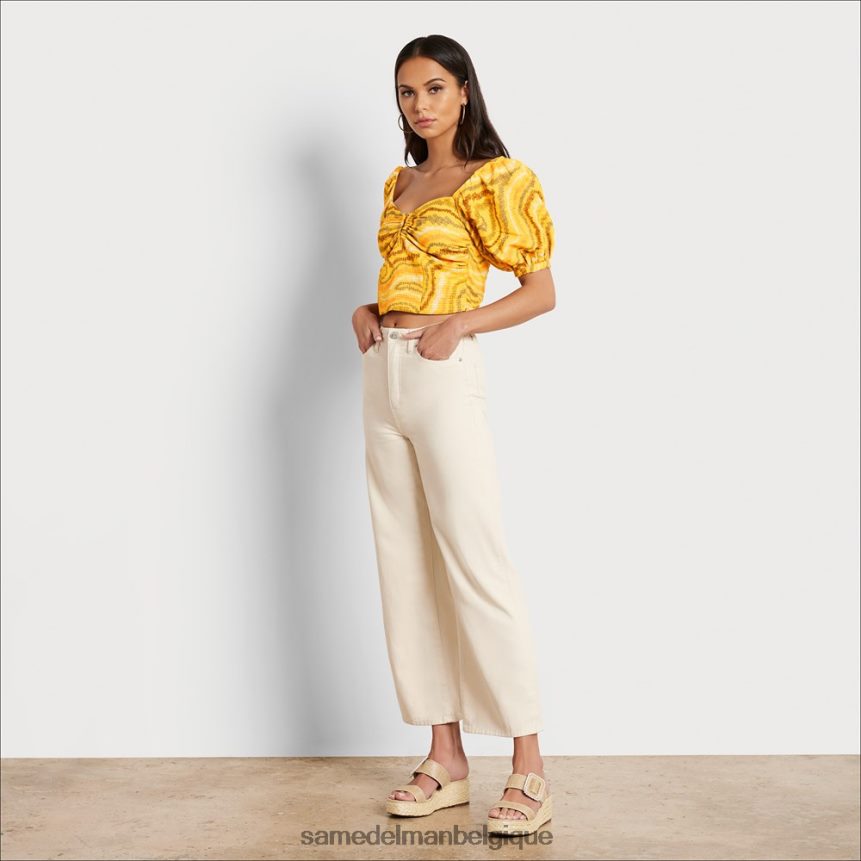 pantalon large taille haute Codie Sam Edelman femmes naturel JZ0XZ01203 vêtements