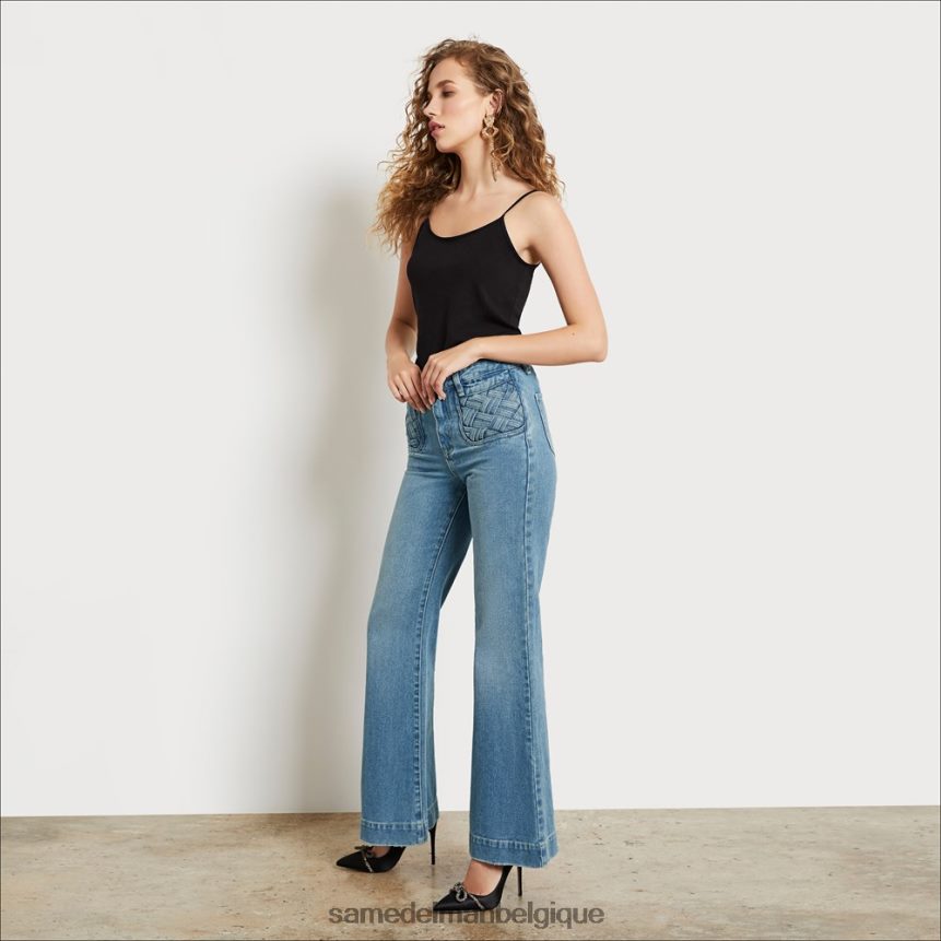 pantalon taille haute avec poches en baie Sam Edelman femmes tremble JZ0XZ01227 vêtements