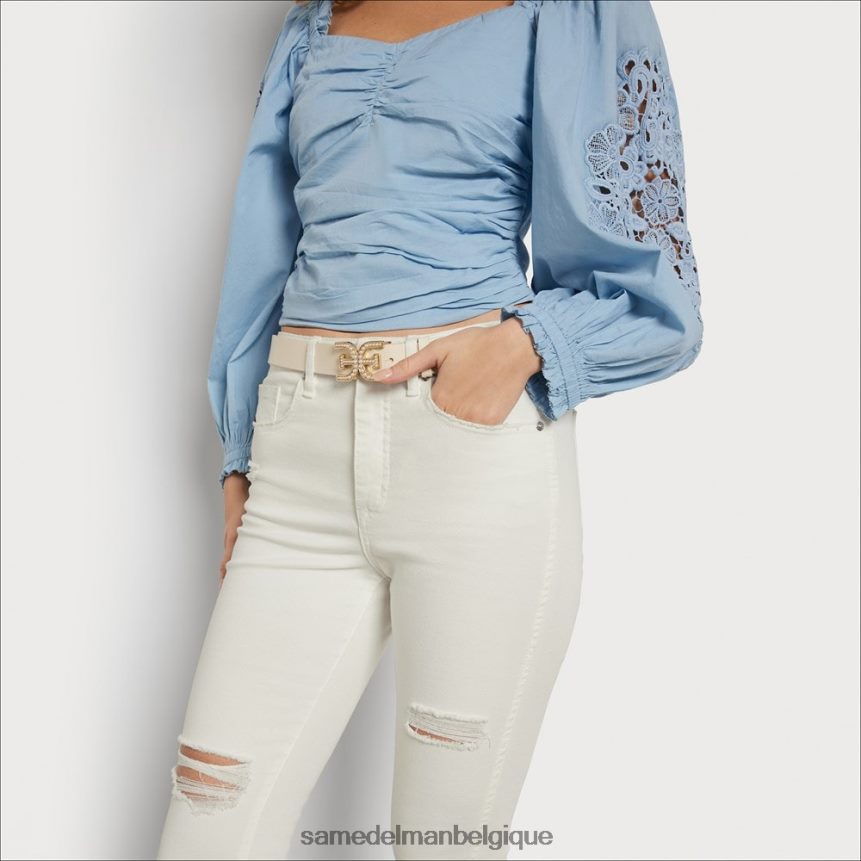 pantalon évasé linnie taille moyenne Sam Edelman femmes blanc JZ0XZ01184 vêtements