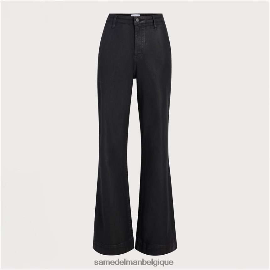 pantalon évasé taille haute Sam Edelman femmes revêtement noir JZ0XZ01274 vêtements