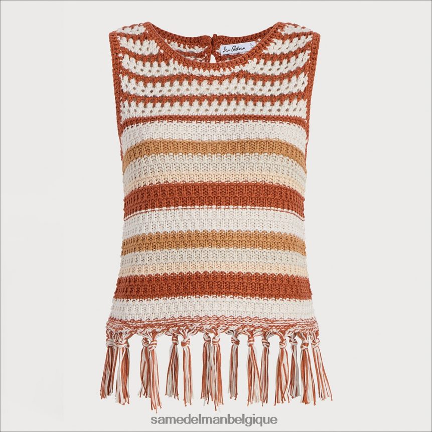 débardeur pull fynn Sam Edelman femmes Terre cuite JZ0XZ01213 vêtements