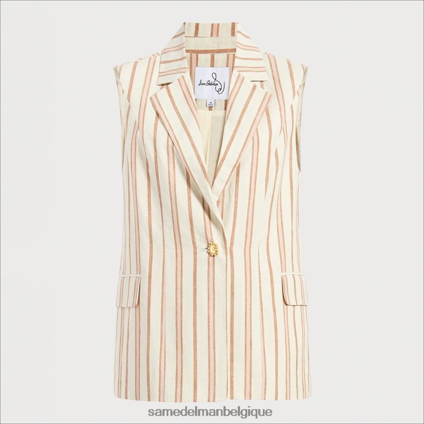 gilet frankie Sam Edelman femmes bande blanche JZ0XZ01083 vêtements