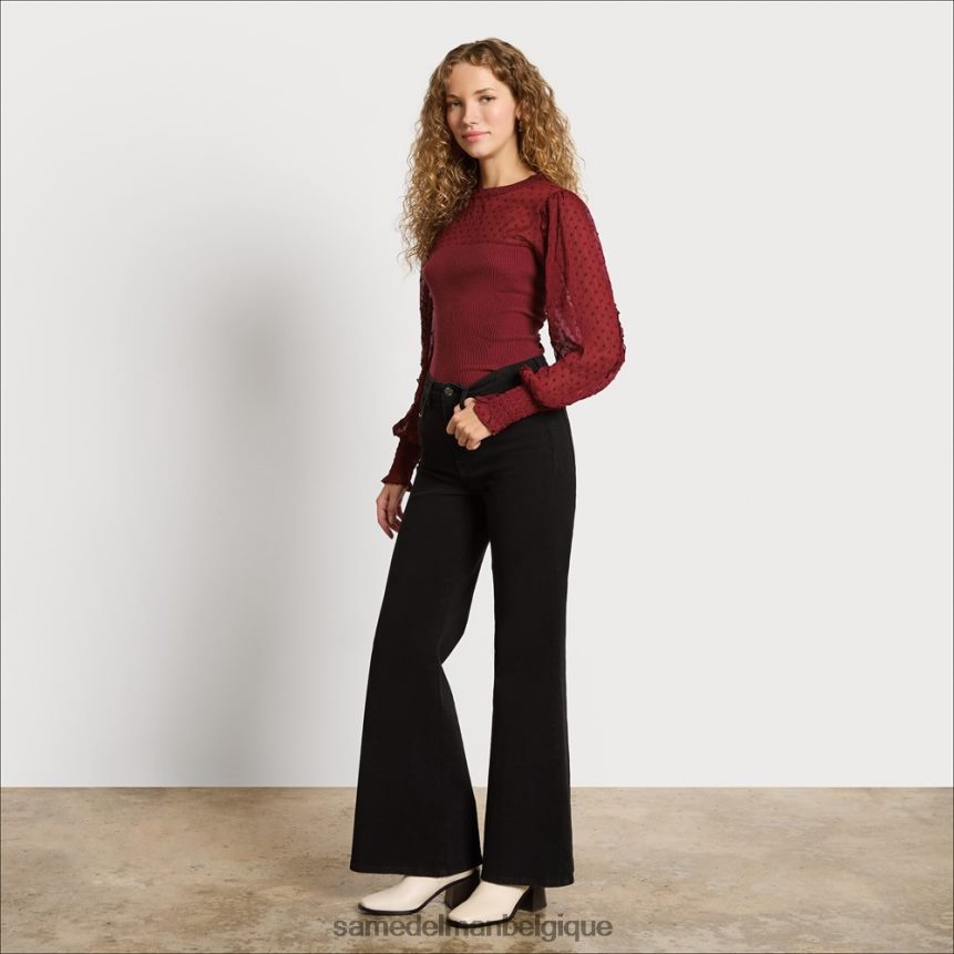 haut julien à manches longues Sam Edelman femmes brun plus garance JZ0XZ01269 vêtements