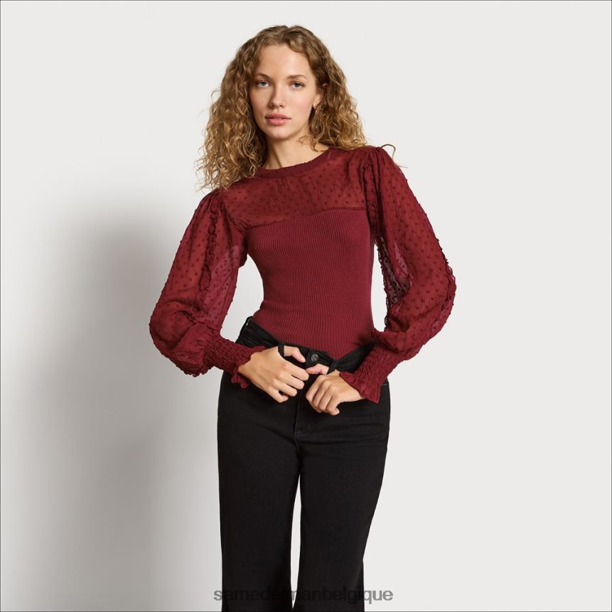 haut julien à manches longues Sam Edelman femmes brun plus garance JZ0XZ01269 vêtements