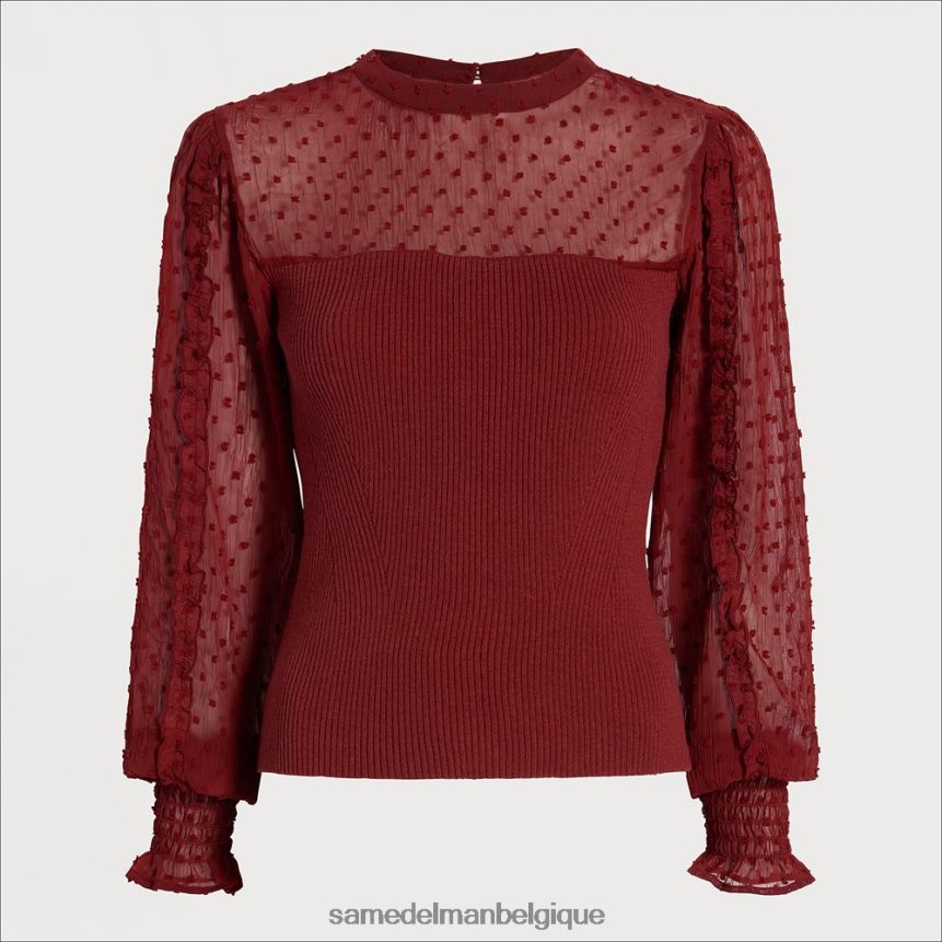 haut julien à manches longues Sam Edelman femmes brun plus garance JZ0XZ01269 vêtements