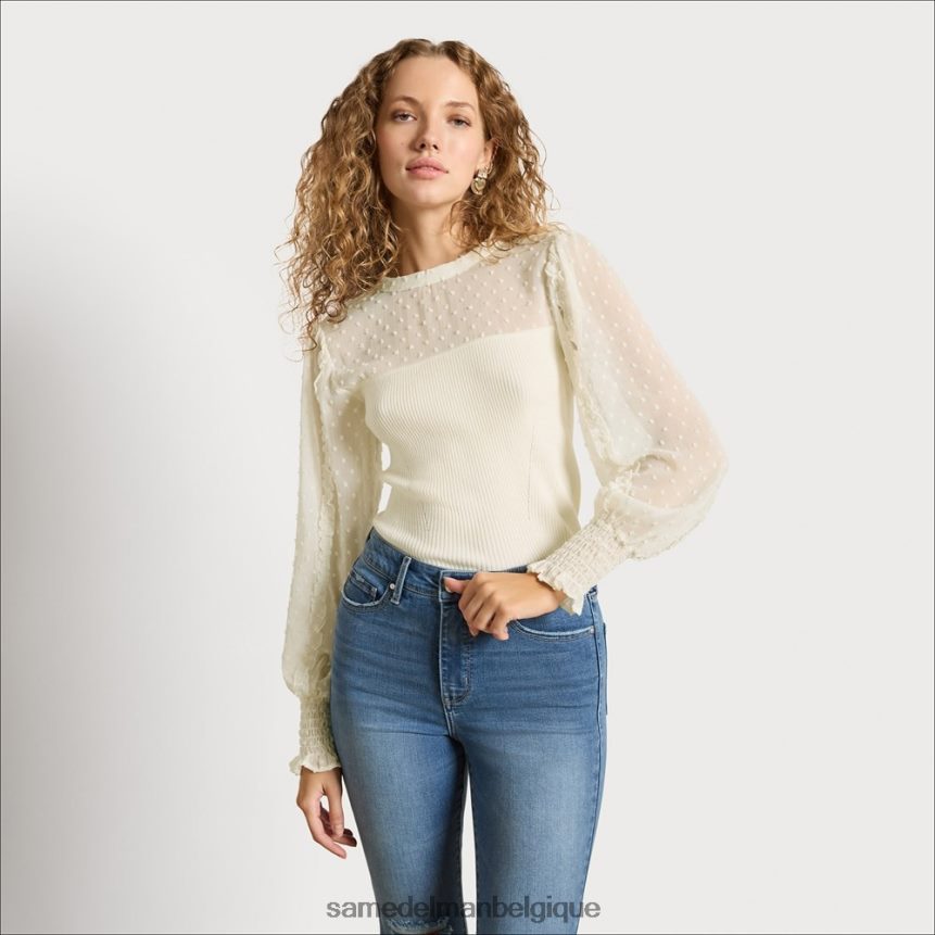 haut julien à manches longues Sam Edelman femmes gardénia JZ0XZ01270 vêtements