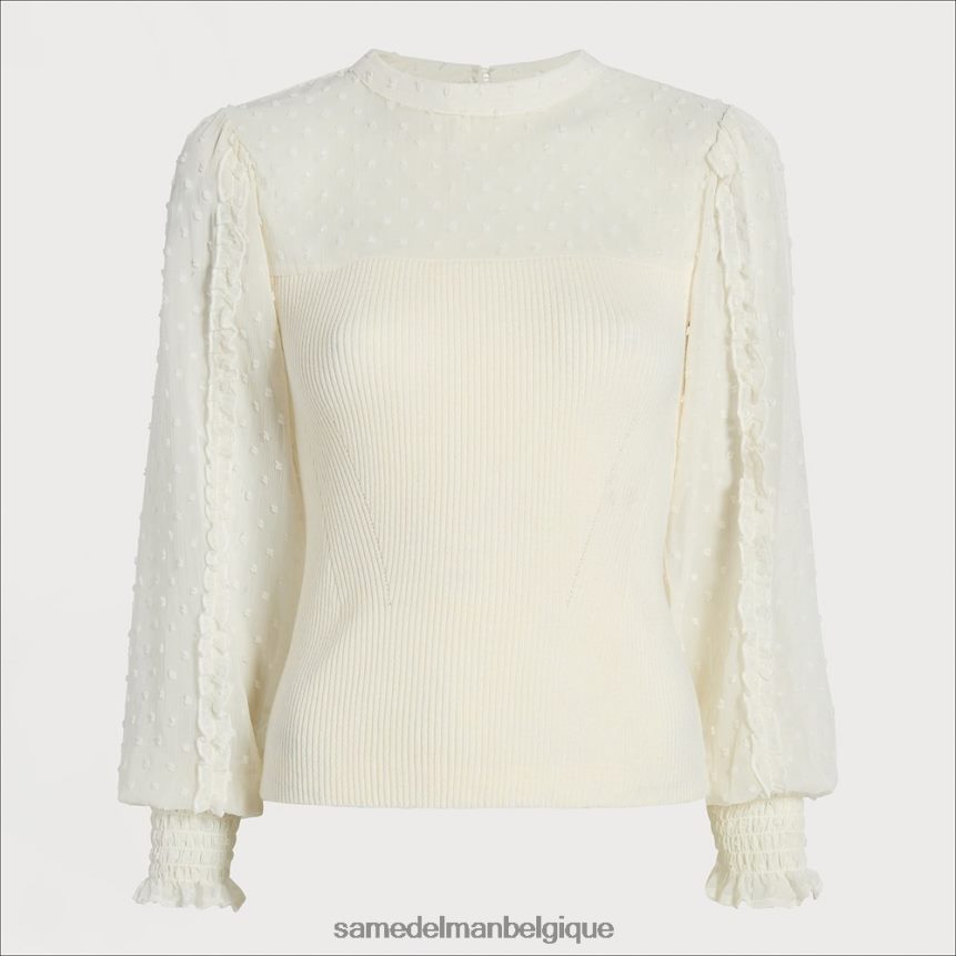 haut julien à manches longues Sam Edelman femmes gardénia JZ0XZ01270 vêtements