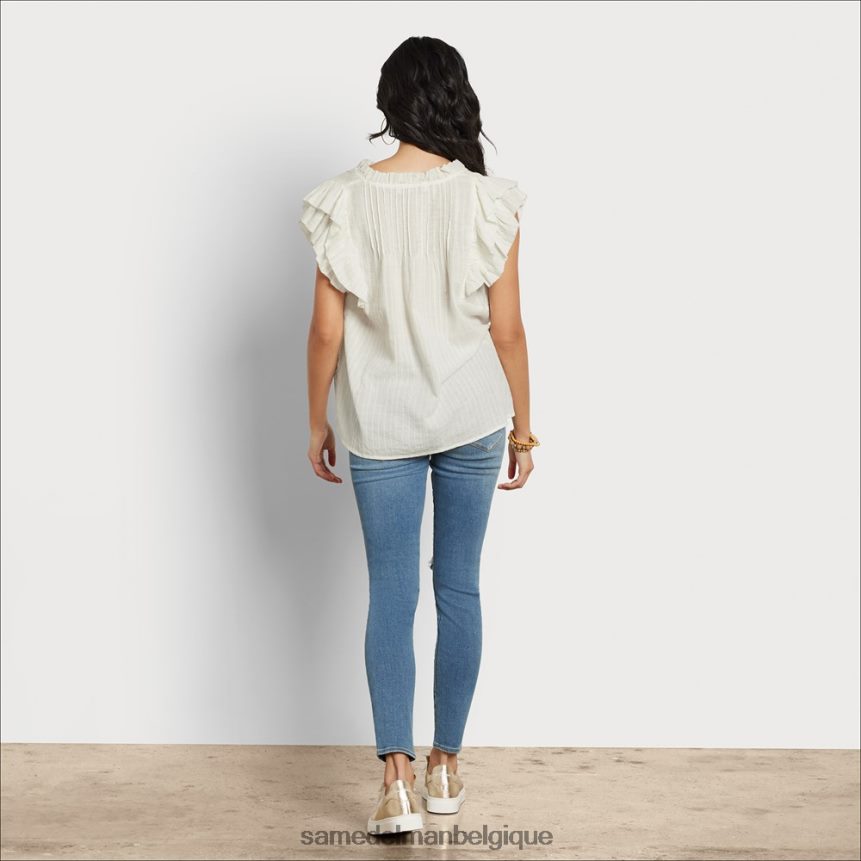 haut à manches courtes Rey Sam Edelman femmes gardénia JZ0XZ01175 vêtements