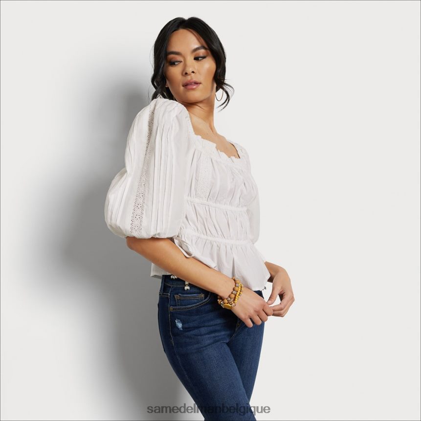 haut pré à manches longues Sam Edelman femmes blanc JZ0XZ01173 vêtements