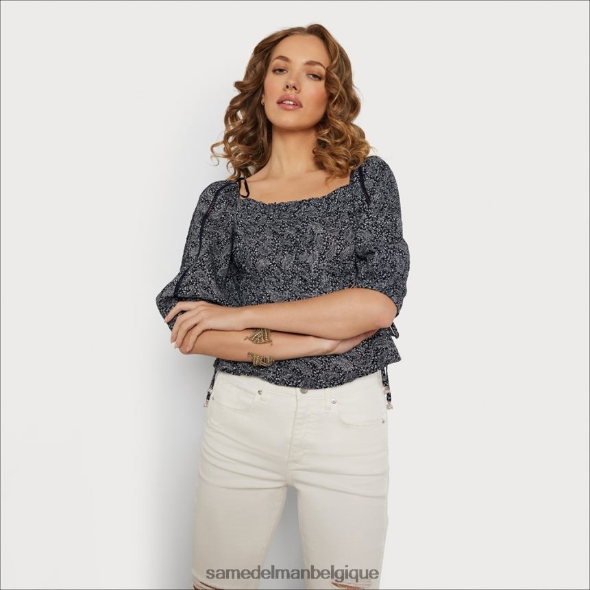 haut pré à manches longues Sam Edelman femmes bleu JZ0XZ01171 vêtements