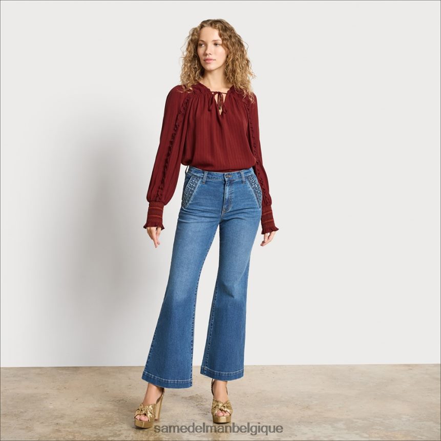 haut varick à manches longues Sam Edelman femmes brun plus garance JZ0XZ01248 vêtements