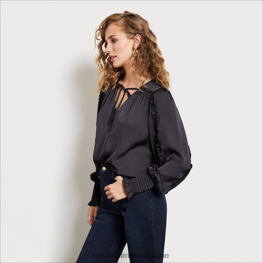 haut varick à manches longues Sam Edelman femmes crépuscule noir JZ0XZ01246 vêtements