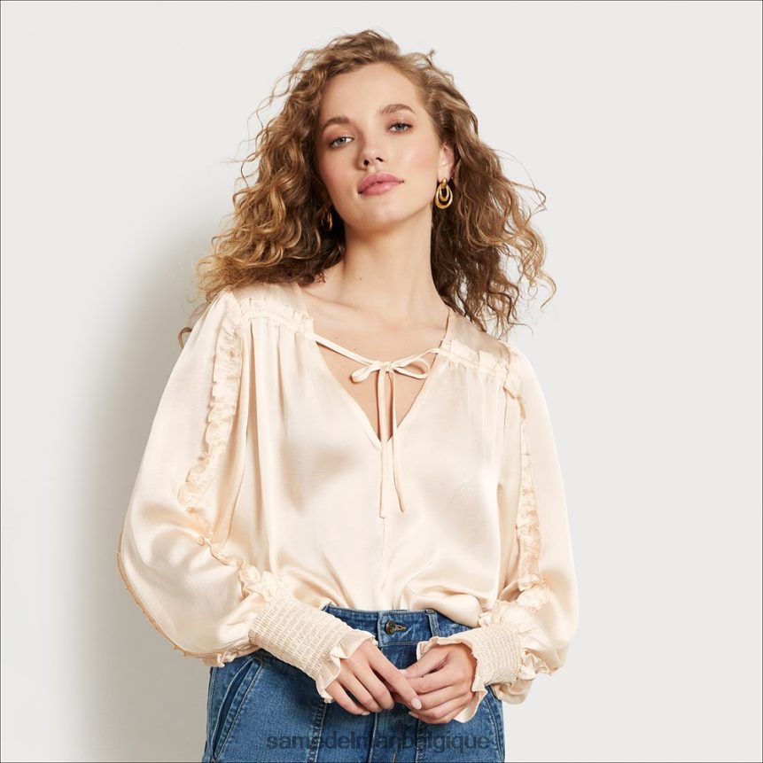 haut varick à manches longues Sam Edelman femmes sable mouvant JZ0XZ01247 vêtements