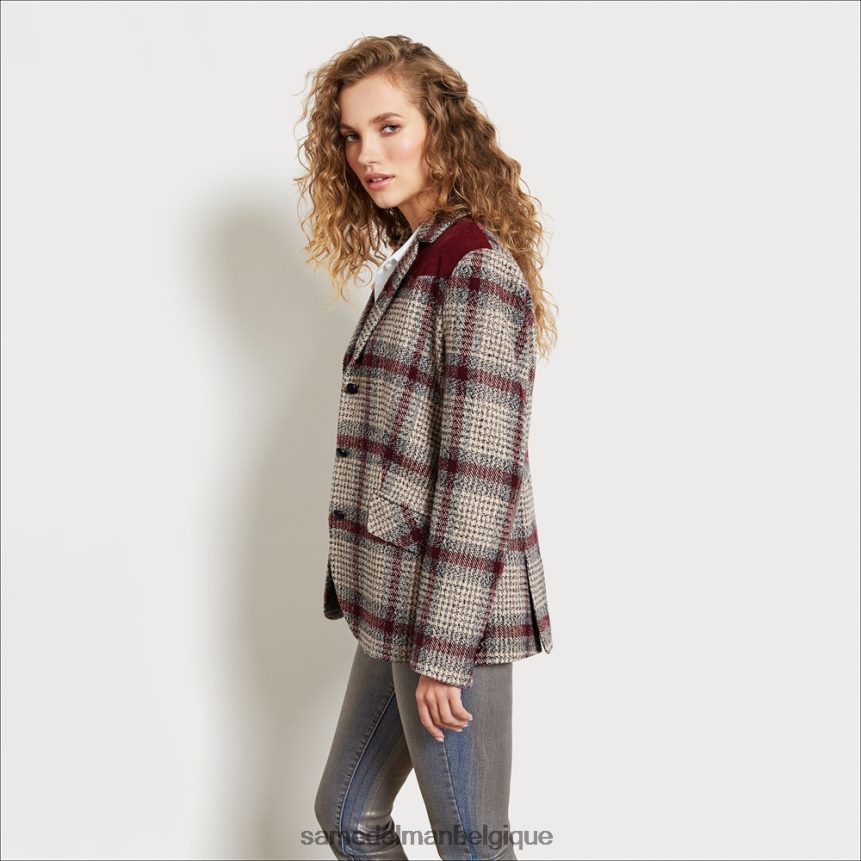 blazer rivington Sam Edelman femmes plaid de fable forestière JZ0XZ01292 vêtements