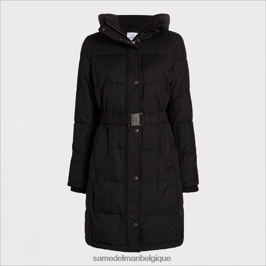 doudoune à col coussin et ceinture Sam Edelman femmes noir JZ0XZ01300 vêtements