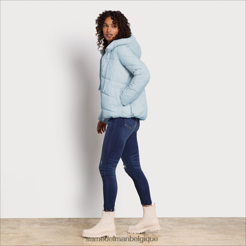 doudoune à col d'oreiller Sam Edelman femmes bleu clair JZ0XZ01120 vêtements
