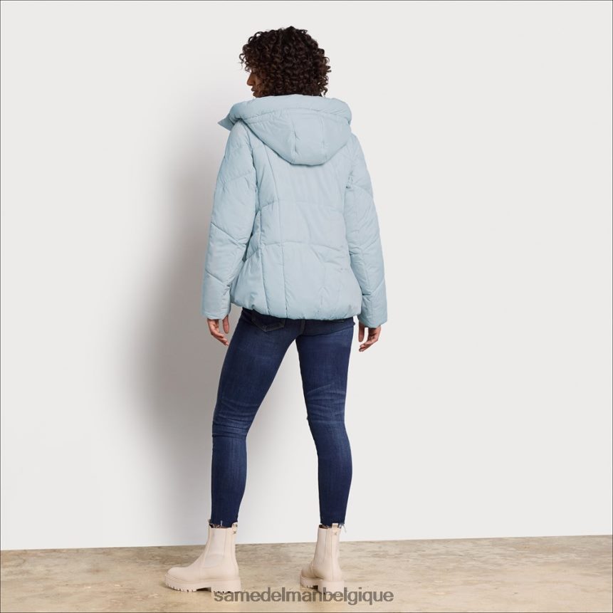 doudoune à col d'oreiller Sam Edelman femmes bleu clair JZ0XZ01120 vêtements