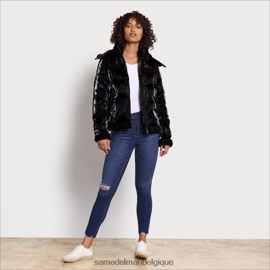 doudoune courte à capuche Sam Edelman femmes noir JZ0XZ01134 vêtements