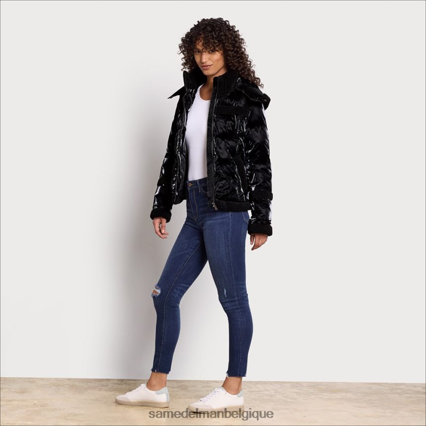 doudoune courte à capuche Sam Edelman femmes noir JZ0XZ01134 vêtements