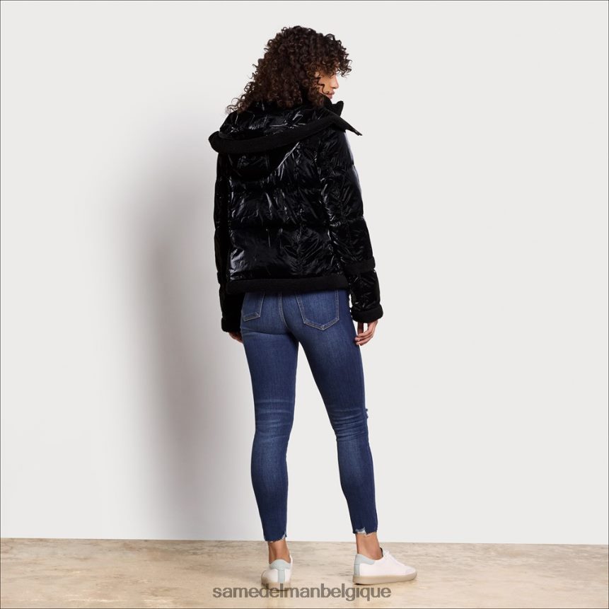 doudoune courte à capuche Sam Edelman femmes noir JZ0XZ01134 vêtements