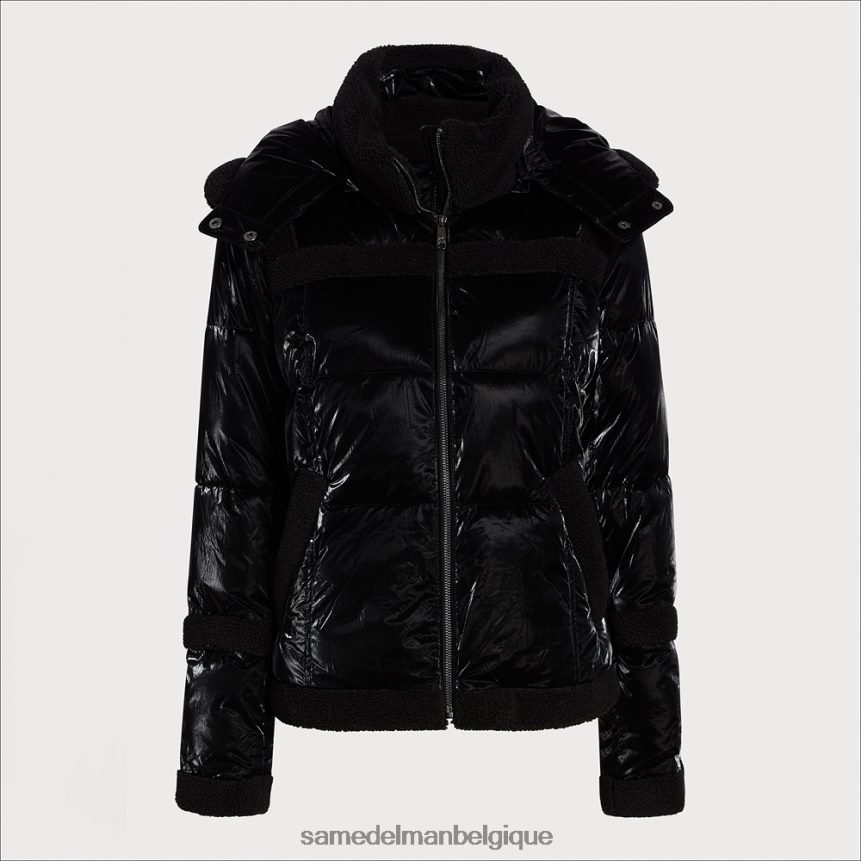 doudoune courte à capuche Sam Edelman femmes noir JZ0XZ01134 vêtements