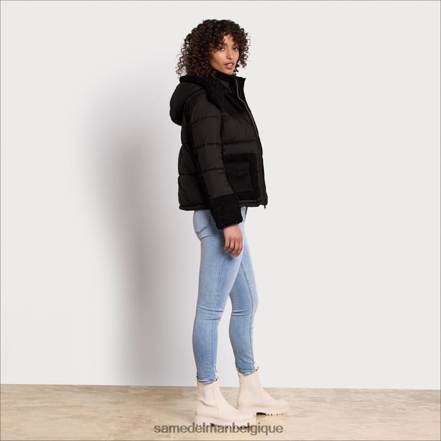 doudoune courte à capuche Sam Edelman femmes noir JZ0XZ01161 vêtements