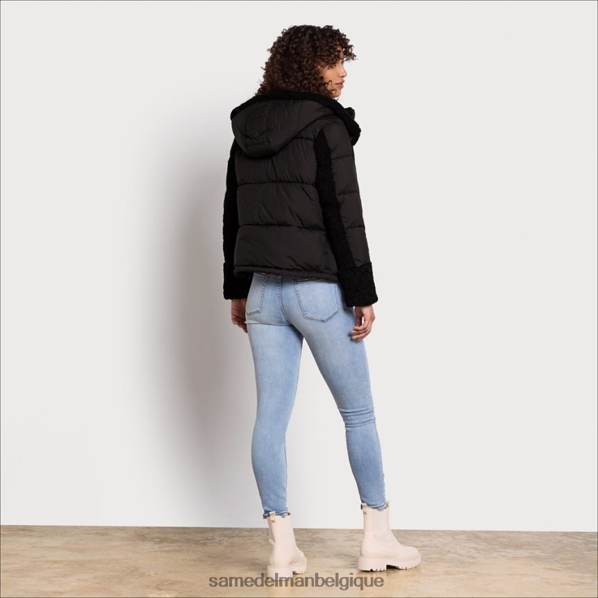 doudoune courte à capuche Sam Edelman femmes noir JZ0XZ01161 vêtements