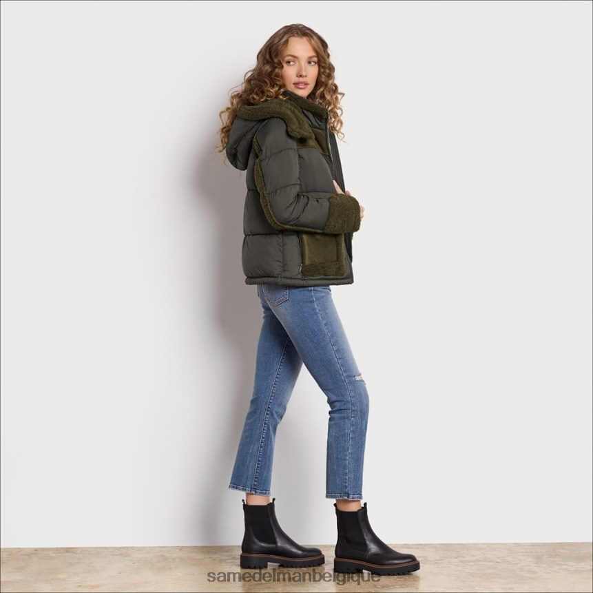 doudoune courte à capuche Sam Edelman femmes olive JZ0XZ01252 vêtements