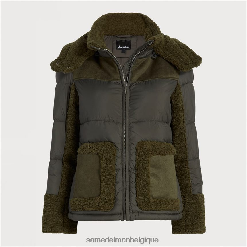 doudoune courte à capuche Sam Edelman femmes olive JZ0XZ01252 vêtements