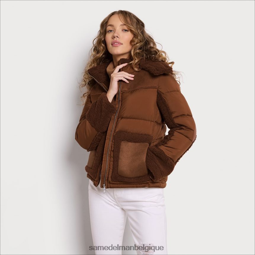 doudoune courte à capuche Sam Edelman femmes érable JZ0XZ01160 vêtements