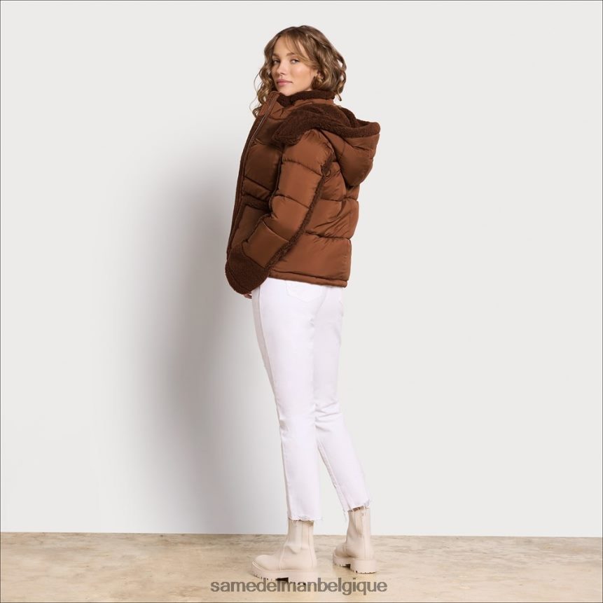 doudoune courte à capuche Sam Edelman femmes érable JZ0XZ01160 vêtements