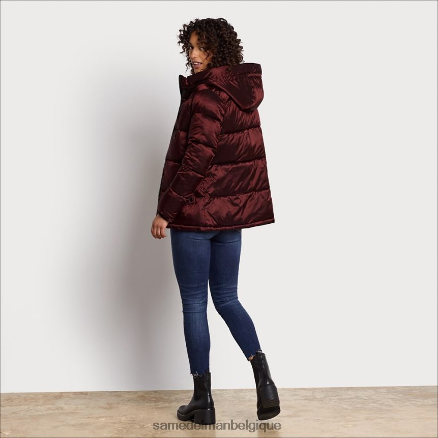 doudoune courte en duvet doux Sam Edelman femmes brique JZ0XZ01129 vêtements