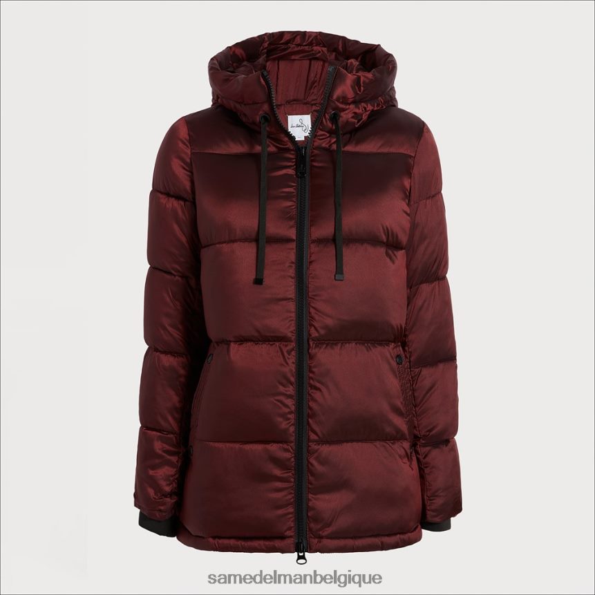 doudoune courte en duvet doux Sam Edelman femmes brique JZ0XZ01129 vêtements
