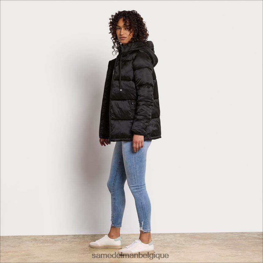 doudoune courte en duvet doux Sam Edelman femmes noir JZ0XZ01130 vêtements