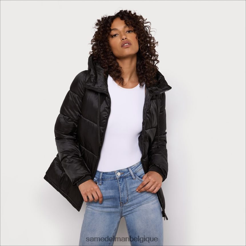 doudoune courte en duvet doux Sam Edelman femmes noir JZ0XZ01130 vêtements