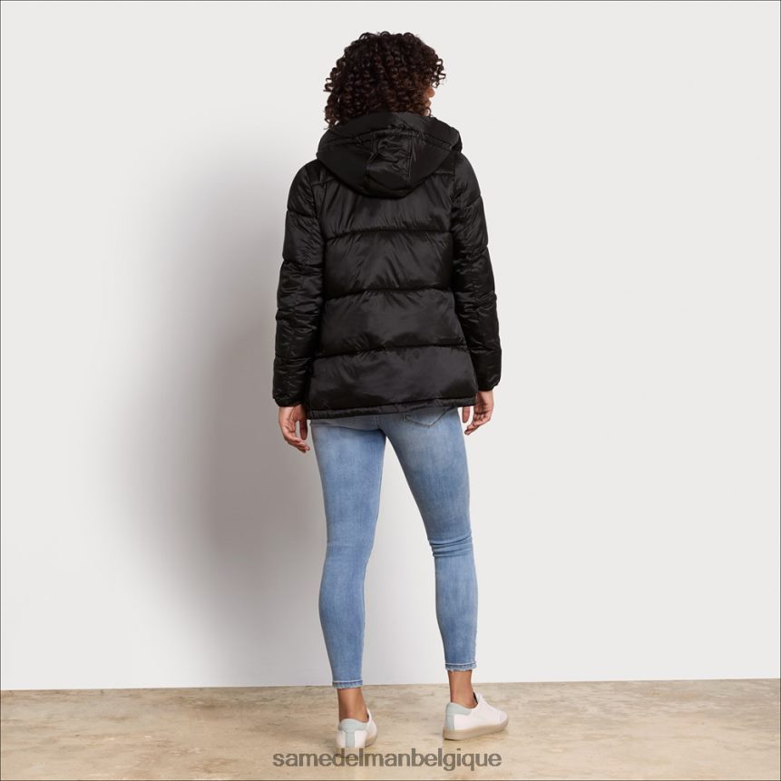 doudoune courte en duvet doux Sam Edelman femmes noir JZ0XZ01130 vêtements