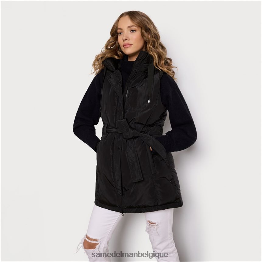 doudoune courte en duvet doux Sam Edelman femmes noir JZ0XZ01147 vêtements