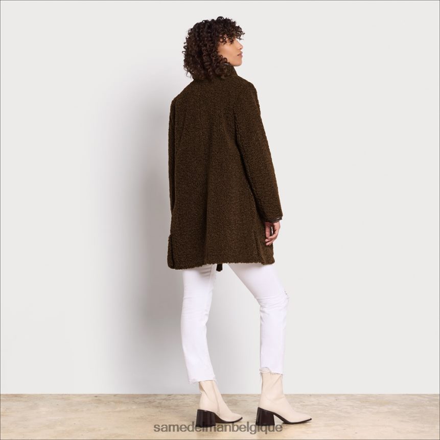 manteau en fausse peau de mouton Sam Edelman femmes olive toscane JZ0XZ01275 vêtements
