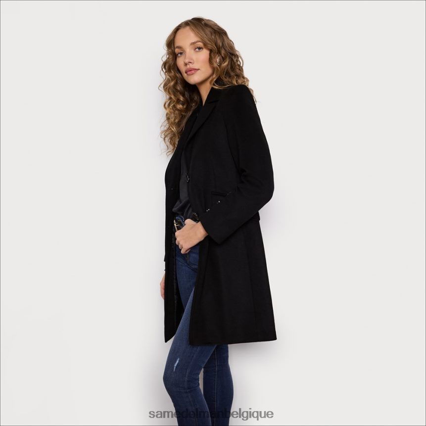 manteau en laine sergée Sam Edelman femmes noir JZ0XZ01221 vêtements
