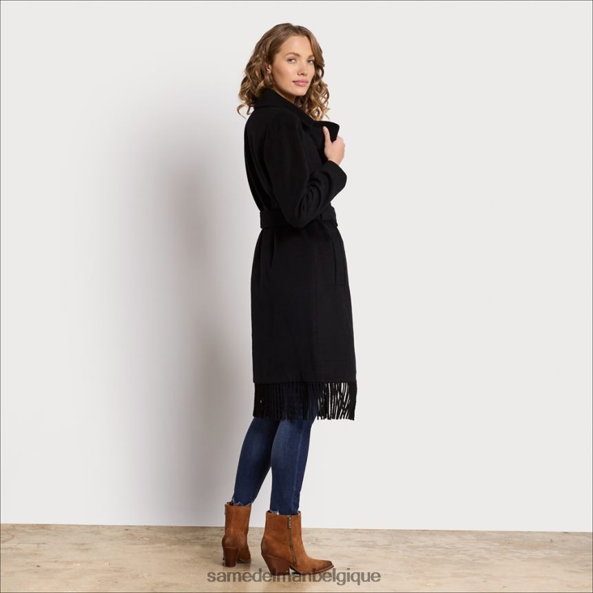 manteau en laine à simple boutonnage Sam Edelman femmes noir JZ0XZ01163 vêtements