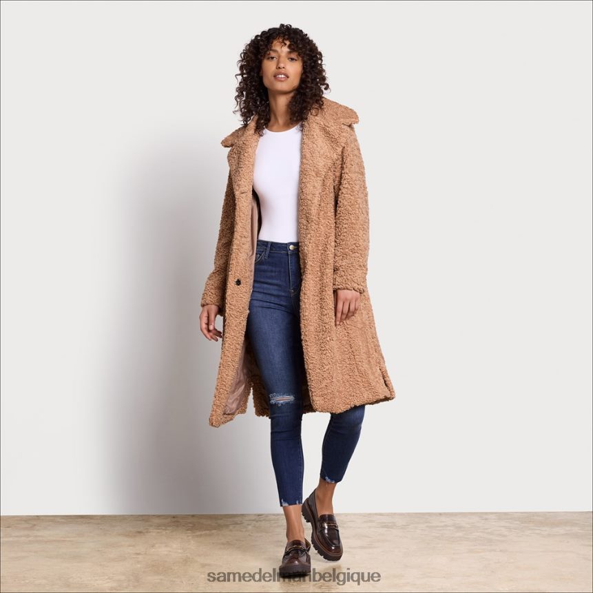 manteau en peluche Sam Edelman femmes chameau JZ0XZ01254 vêtements