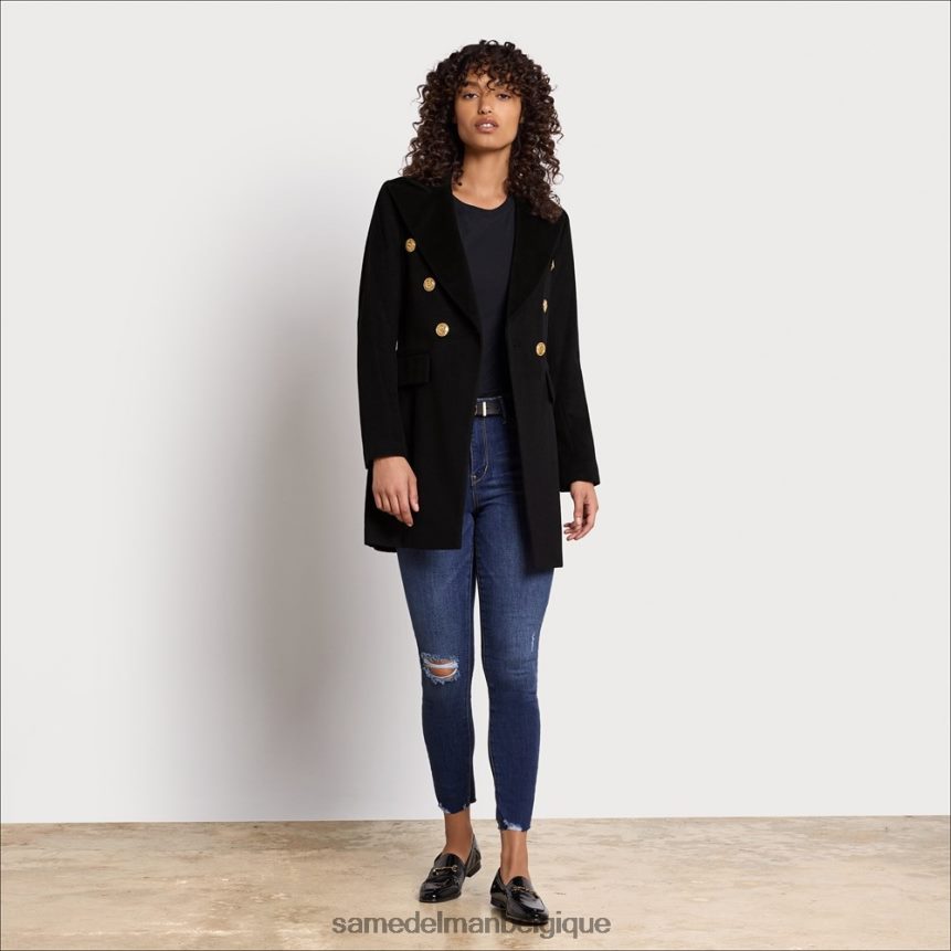 manteau militaire en laine Sam Edelman femmes noir JZ0XZ01284 vêtements