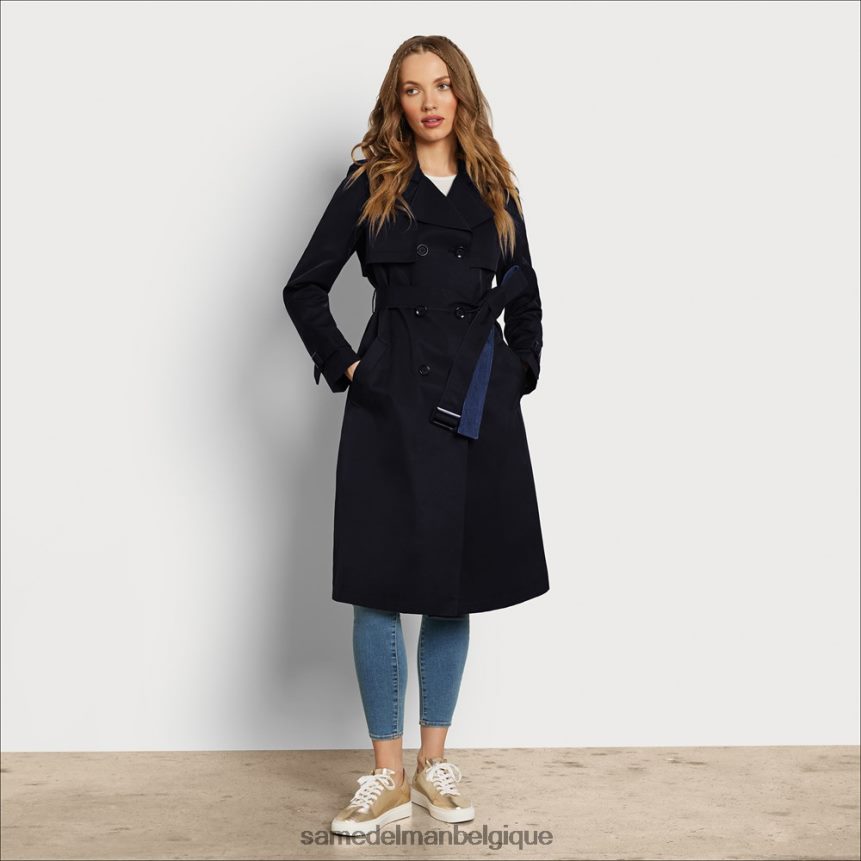 trench-coat ceinturé Sam Edelman femmes marine JZ0XZ01191 vêtements