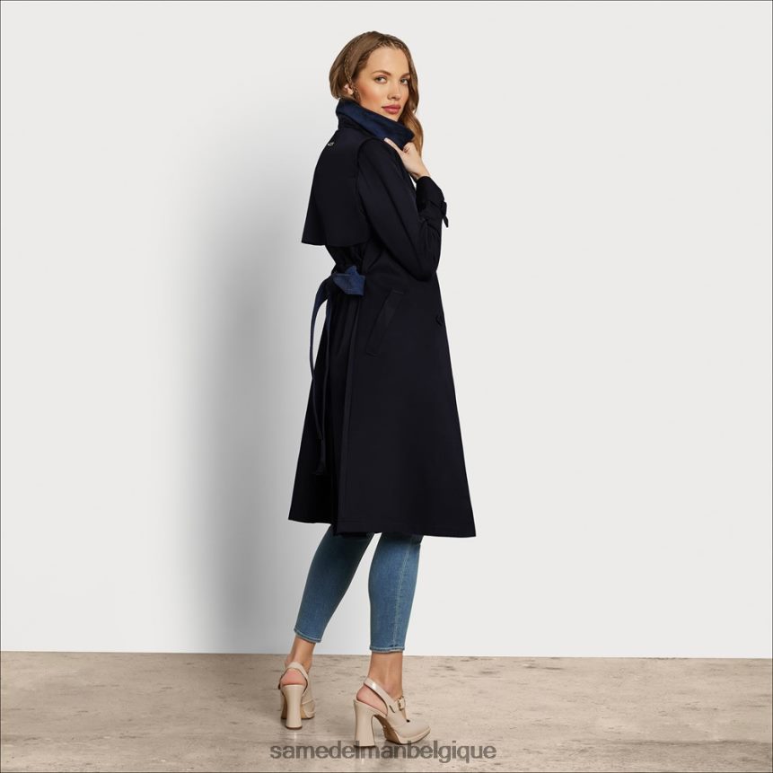 trench-coat ceinturé Sam Edelman femmes marine JZ0XZ01191 vêtements