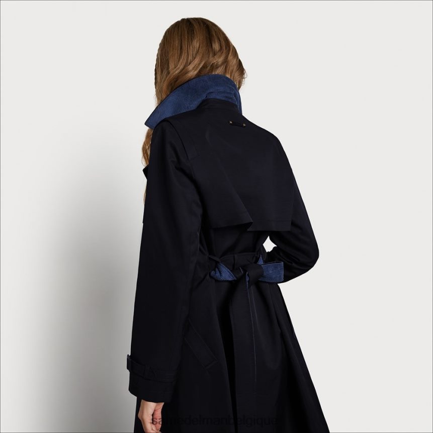 trench-coat ceinturé Sam Edelman femmes marine JZ0XZ01191 vêtements